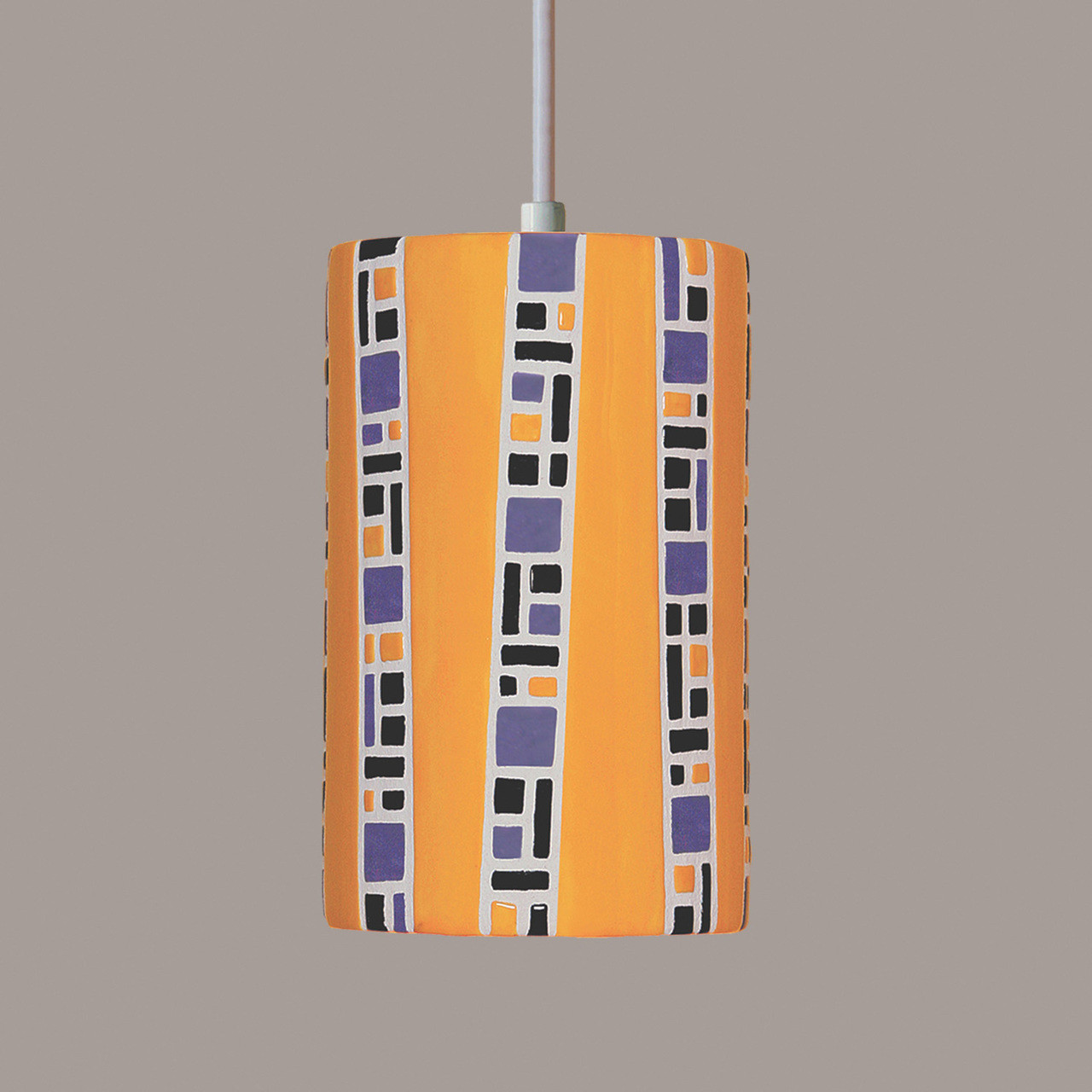A19 Lighting PM20310-SY-WCC 1-Light Ladders Pendant Sunflower Yellow (White Cord & Canopy)