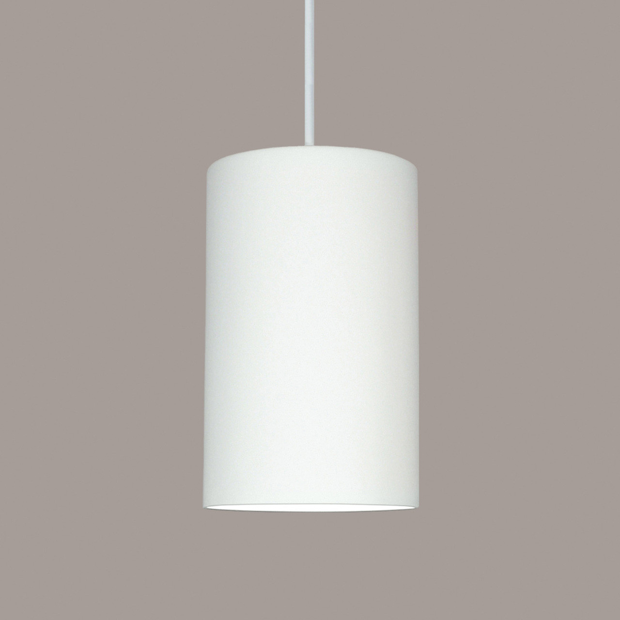 A19 Lighting P202-WCC 1-Light Gran Andros Pendant: Bisque (White Cord & Canopy)