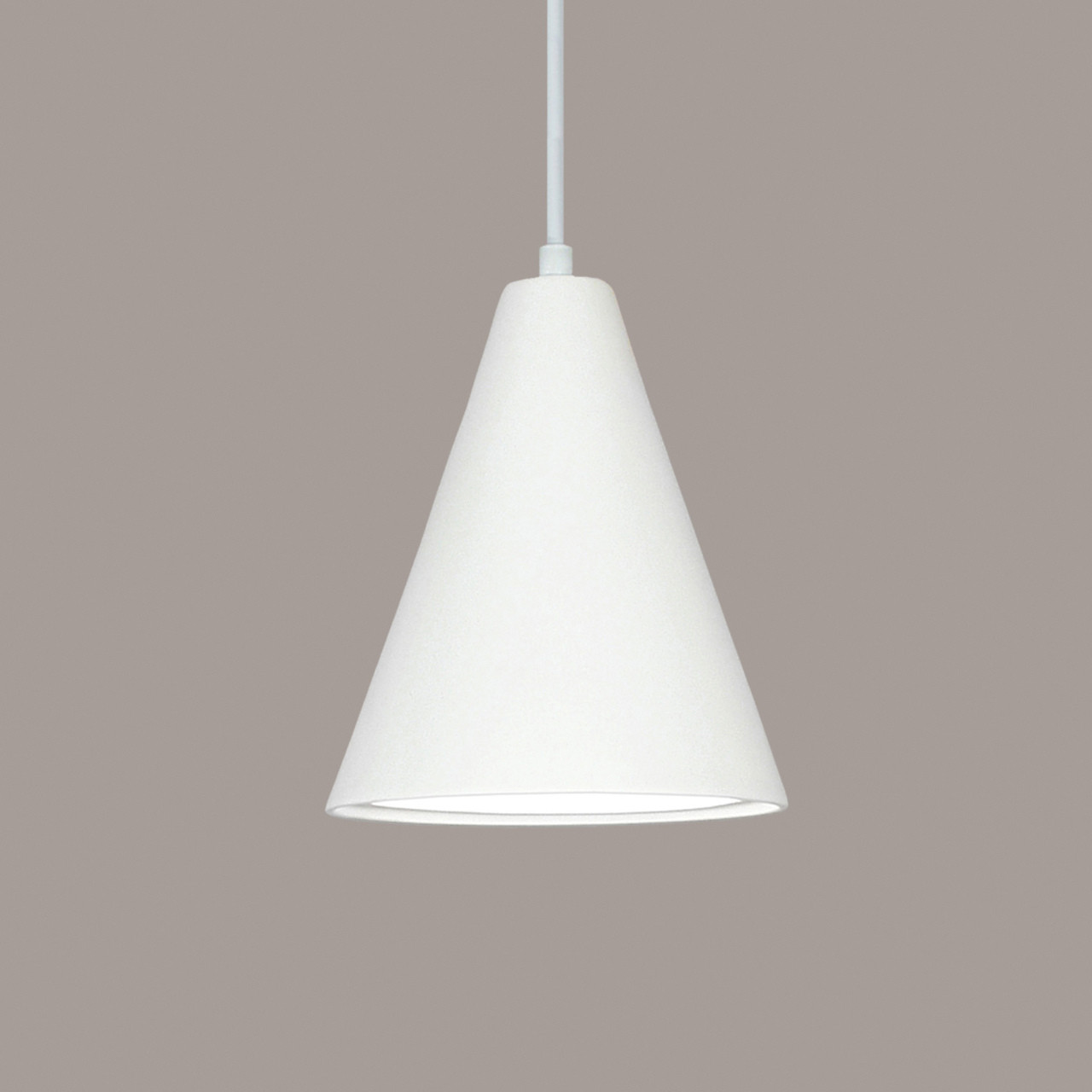 A19 Lighting P802-WCC 1-Light Gotlandia Pendant: Bisque (White Cord & Canopy)