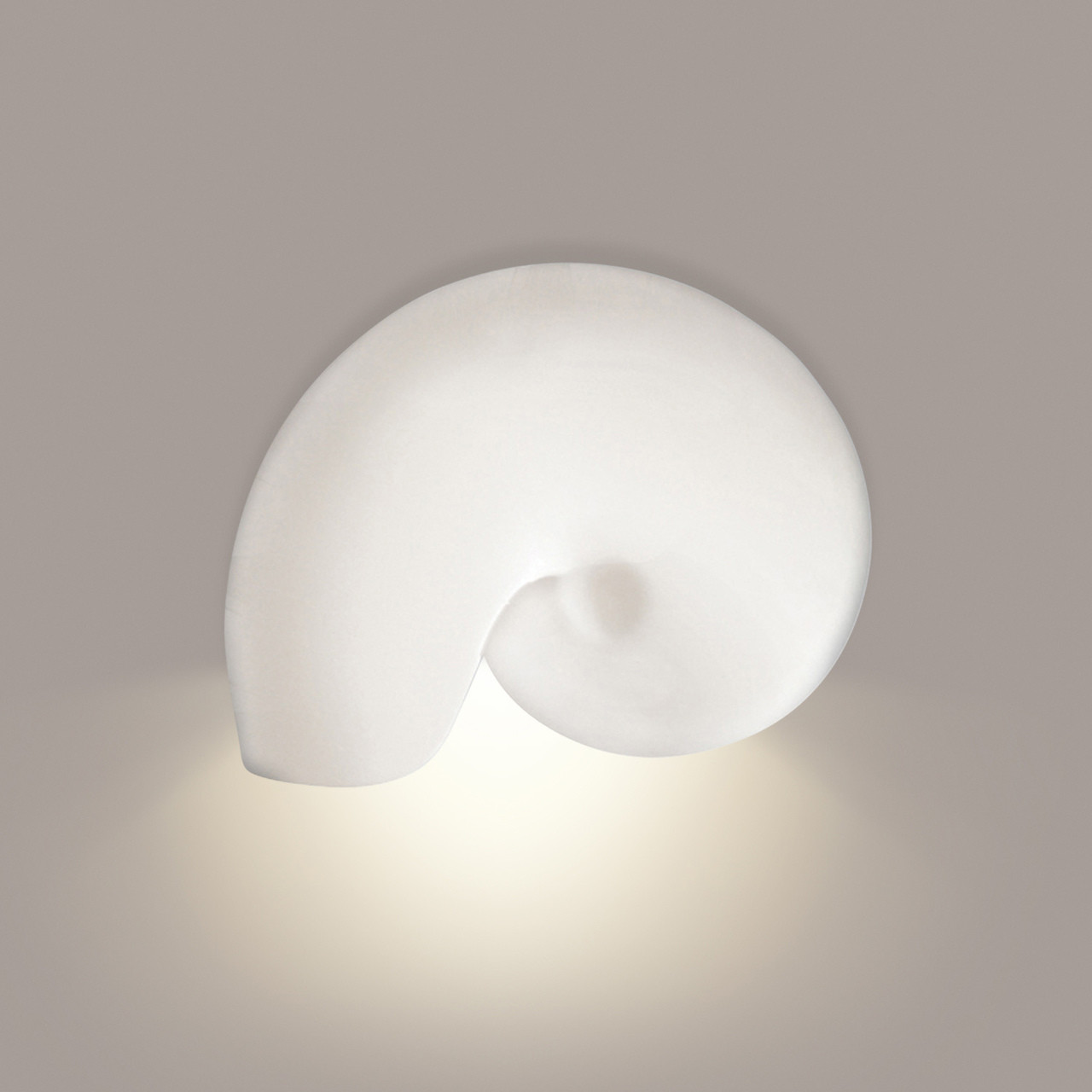 A19 Lighting 1103D 1-Light Nautilus Downlight Wall Sconce: Bisque