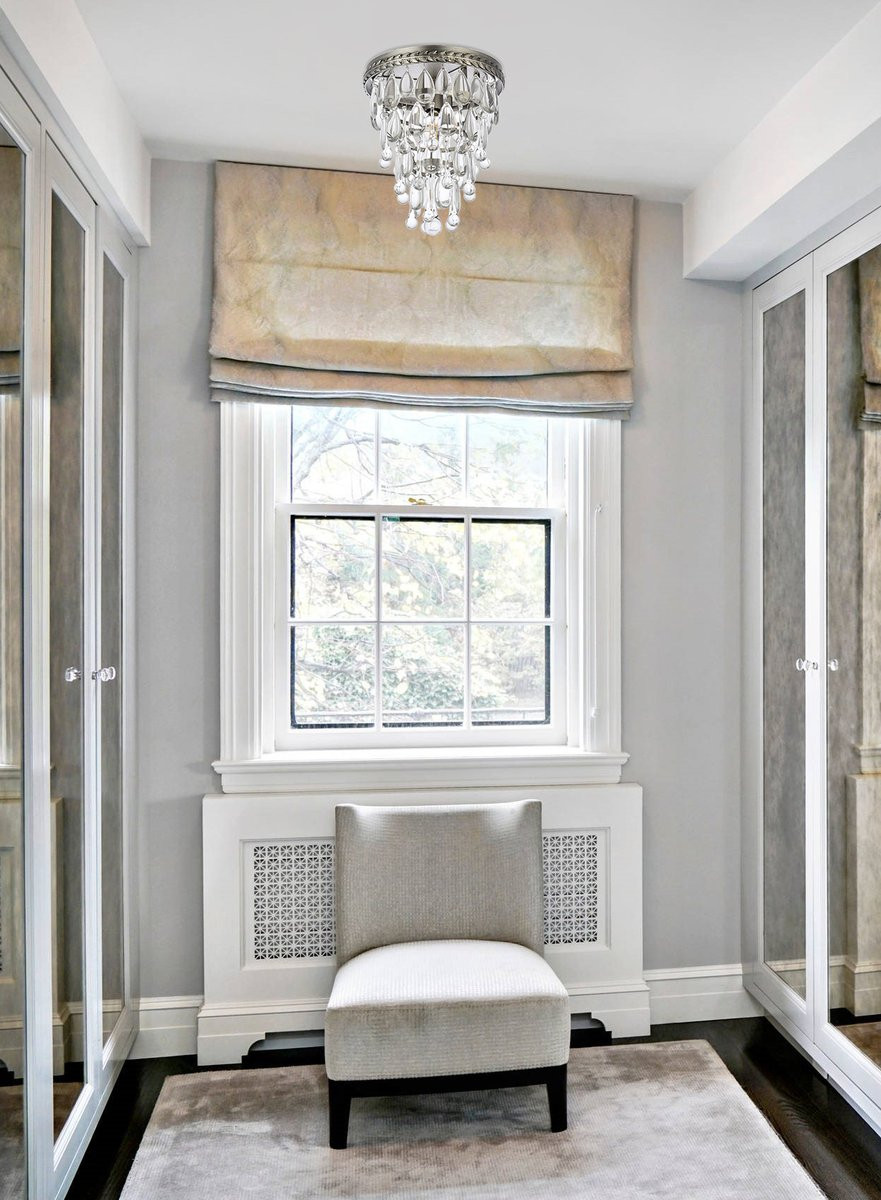 URBAN CLASSIC 1219F9AS/RC Nordic 1-Light Flush Mount, Antique Silver