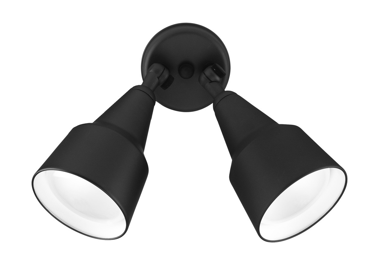 NICOR LIGHTING 11121 150W Black Double Cone Shaped Adjustable Flood Light