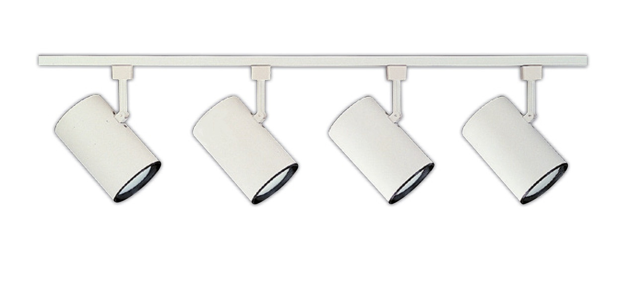 NICOR LIGHTING 10996WH4HEAD 4 ft. White 4-Light Linear Track Lighting Kit