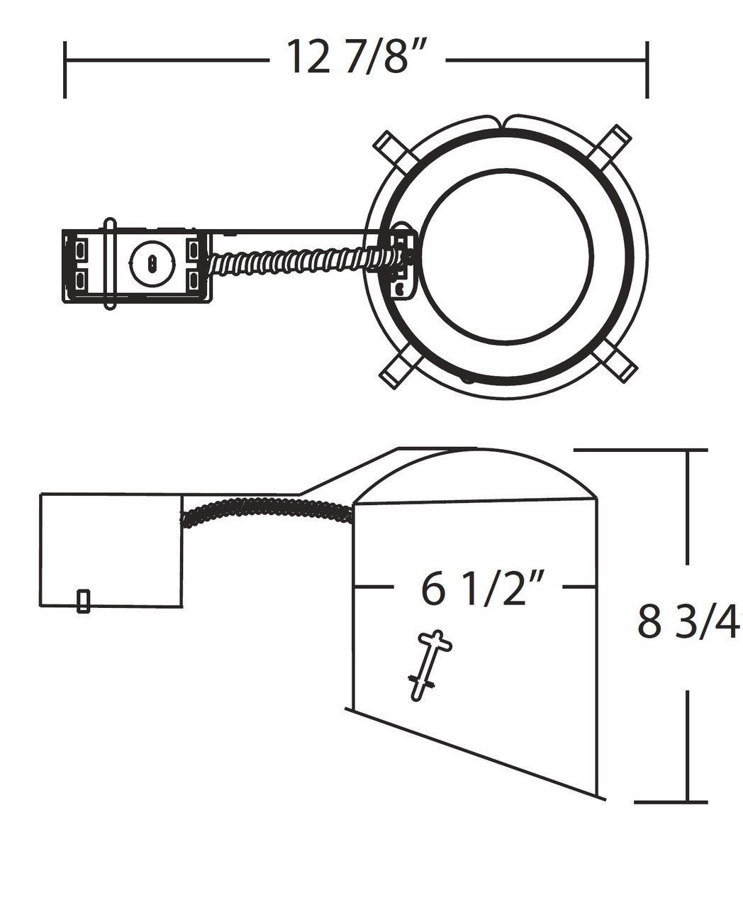 NICOR LIGHTING 17022RA 6 inch Sloped Recessed Housing for Remodel Applications, IC Rated