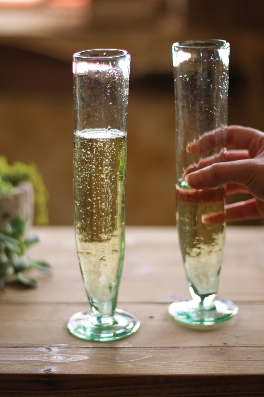Kalalou Tall Recycled Champagne Flute - Thumbnail 5