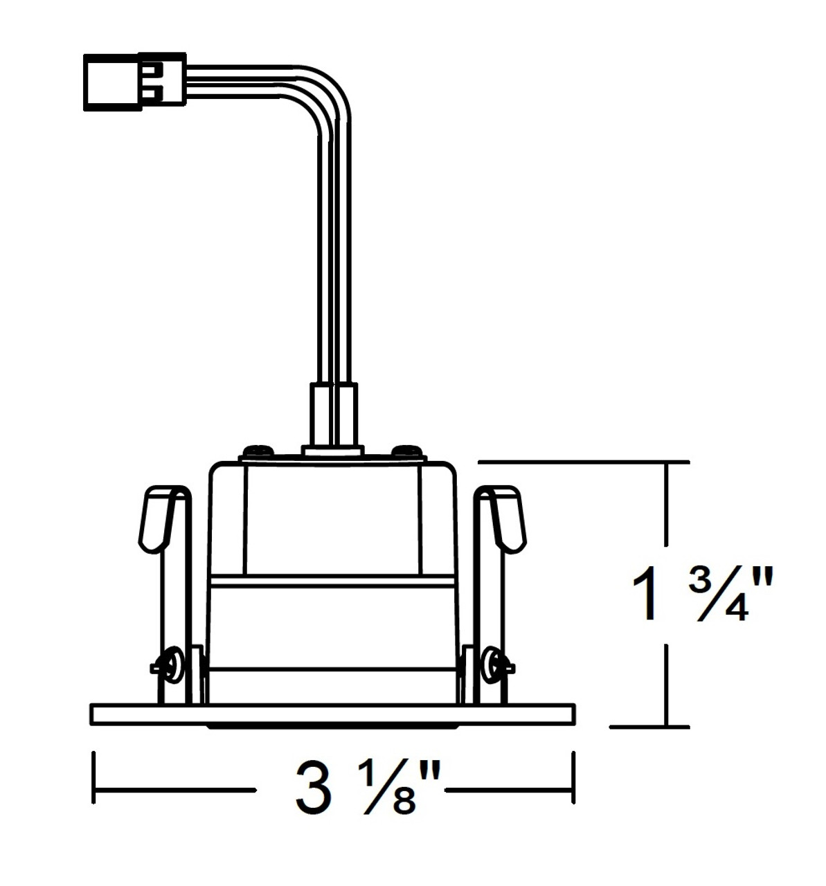 NICOR LIGHTING DQR2-AA-10-120-3K-NK 2 in. Square Eyeball LED Downlight in Nickel, 3000K