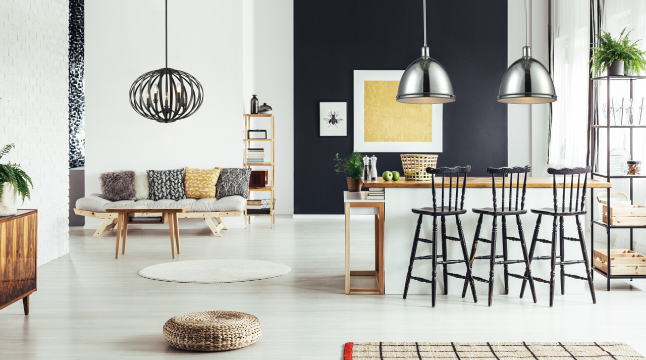 Z-LITE 438-20BRZ Moundou 5 Light Pendant, Bronze