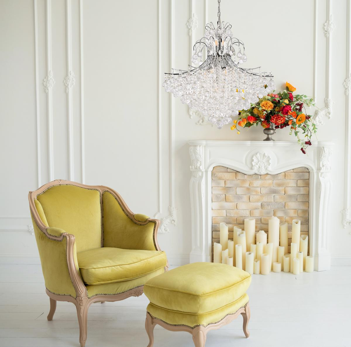 ELEGANT LIGHTING V8005G31C/RC  8005 Toureg Collection Large Hanging Fixture D31in H35in Lt:15 Chrome Finish (Royal Cut Crystals)