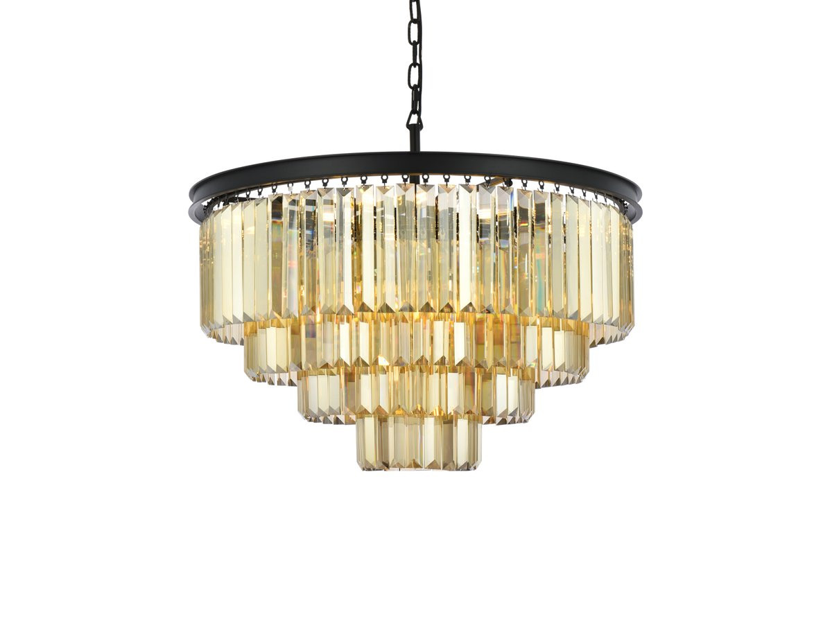 URBAN CLASSIC 1231D32MB-GT/RC Sydney 17-Light Chandelier, Royal Cut Golden Teak (Smoky)
