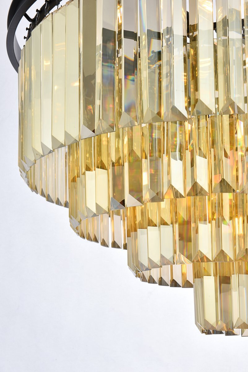 URBAN CLASSIC 1231D32MB-GT/RC Sydney 17-Light Chandelier, Royal Cut Golden Teak (Smoky)