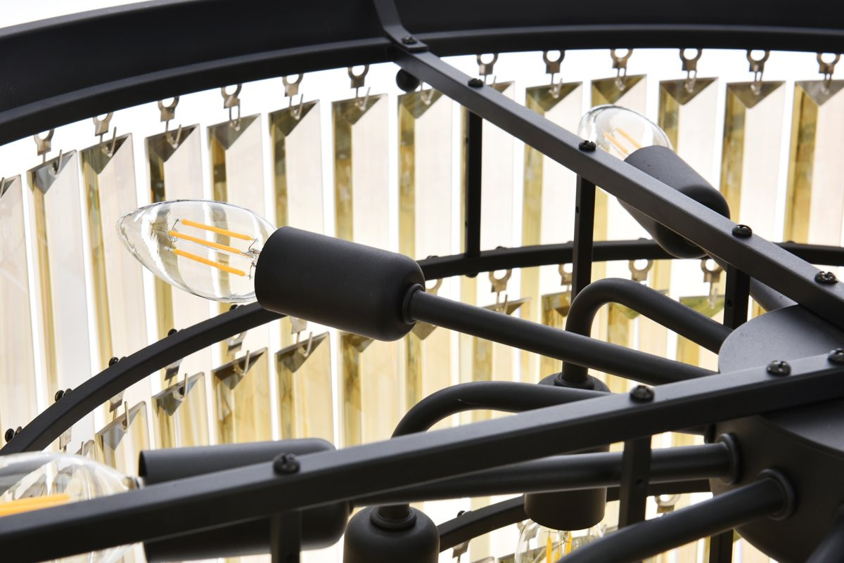 URBAN CLASSIC 1231D32MB-GT/RC Sydney 17-Light Chandelier, Royal Cut Golden Teak (Smoky)