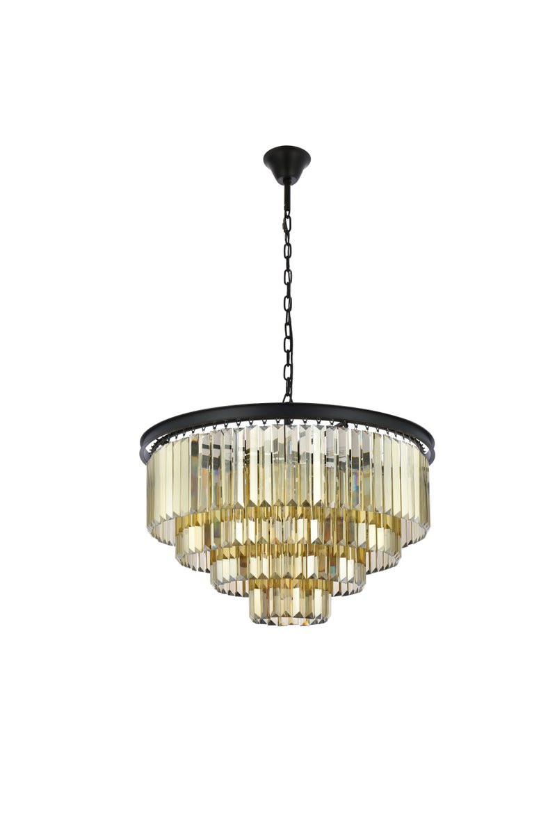 URBAN CLASSIC 1231D32MB-GT/RC Sydney 17-Light Chandelier, Royal Cut Golden Teak (Smoky)