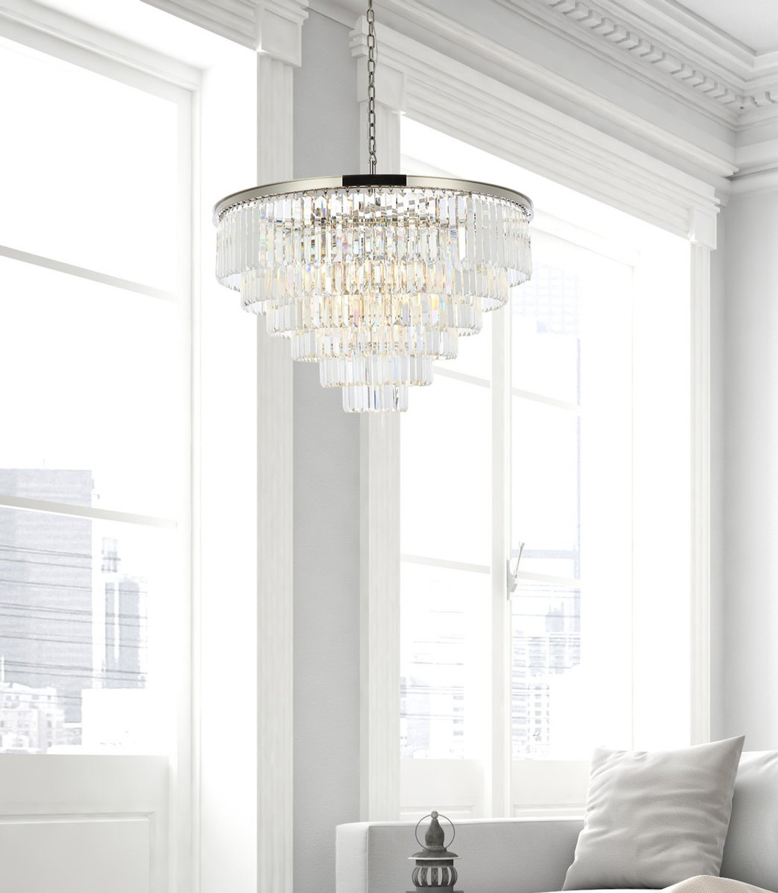 URBAN CLASSIC 1231D44PN/RC Sydney 33-Light Chandelier, Royal Cut Crystal (Clear)