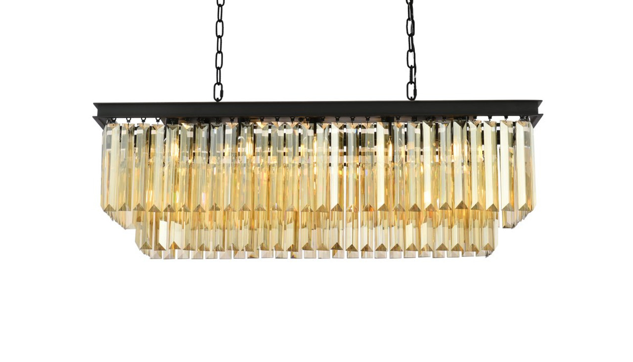 URBAN CLASSIC 1232D40MB-GT/RC Sydney 12-Light Chandelier, Royal Cut Golden Teak (Smoky)