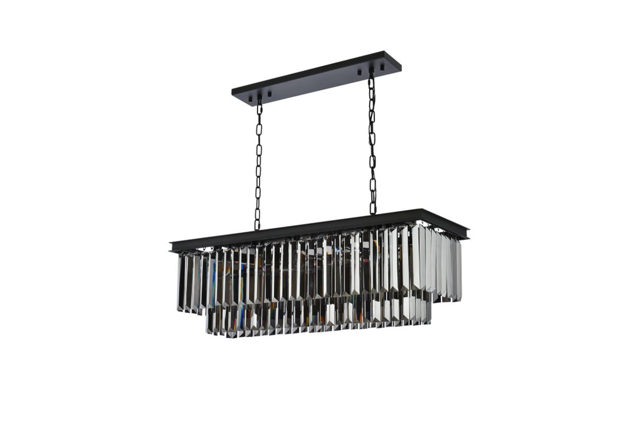 URBAN CLASSIC 1232D40MB-SS/RC Sydney 12-Light Chandelier, Royal Cut Silver Shade (Grey)