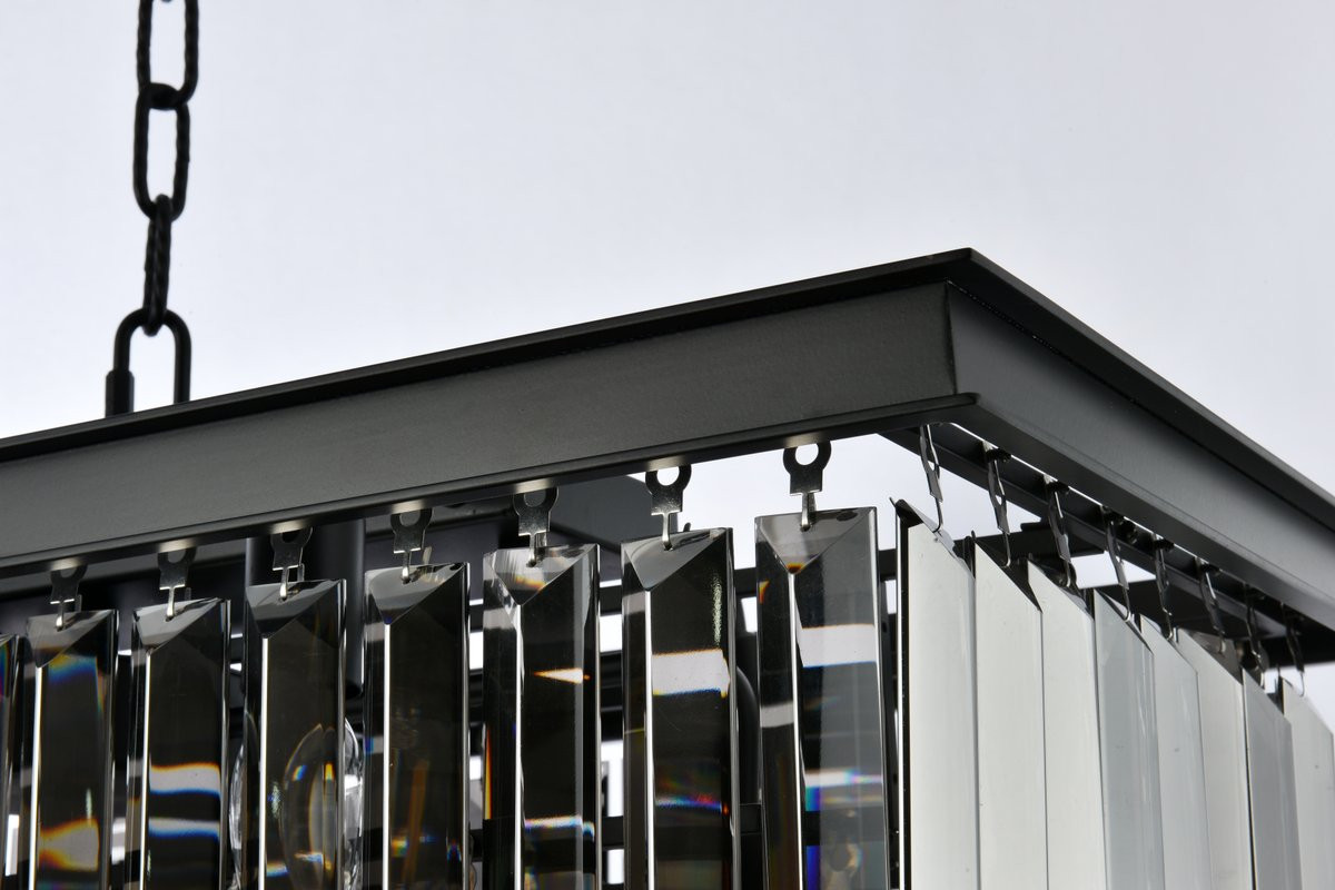 URBAN CLASSIC 1232D60MB-SS/RC Sydney 12-Light Chandelier, Royal Cut Silver Shade (Grey)