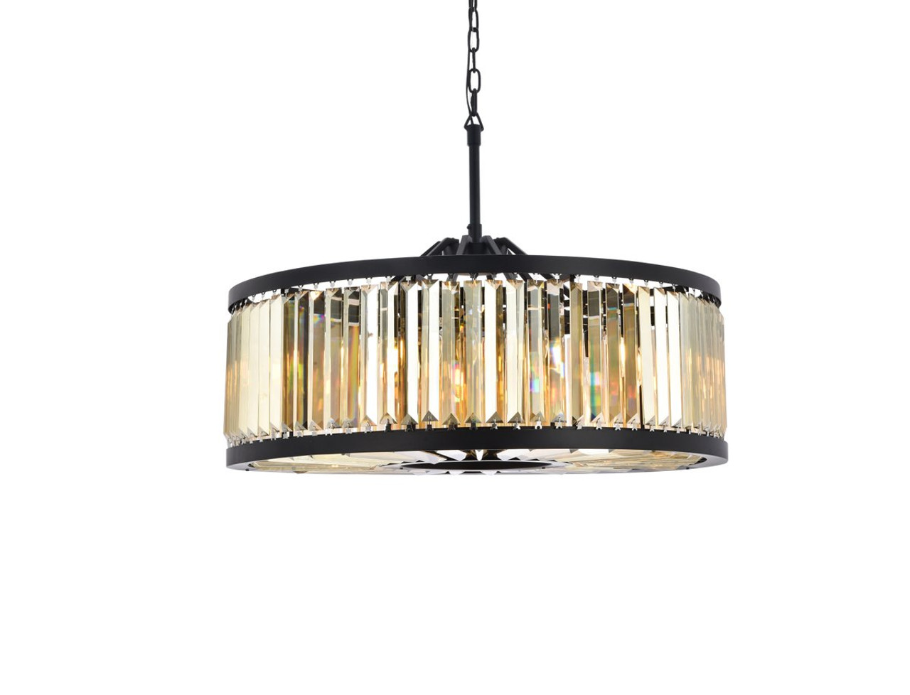 URBAN CLASSIC 1233D35MB-GT/RC Chelsea 10-Light Chandelier, Royal Cut Golden Teak (Smoky)