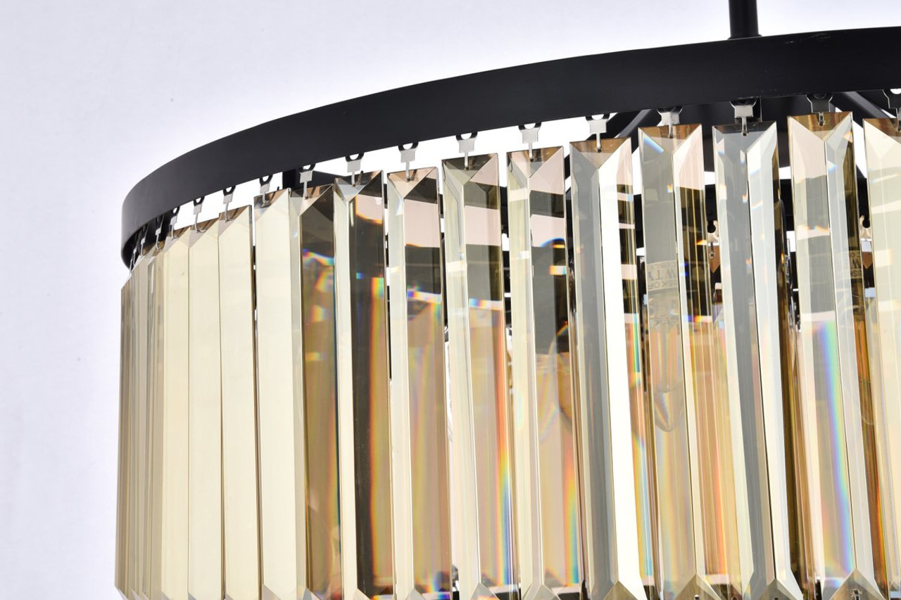 URBAN CLASSIC 1233D35MB-GT/RC Chelsea 10-Light Chandelier, Royal Cut Golden Teak (Smoky)