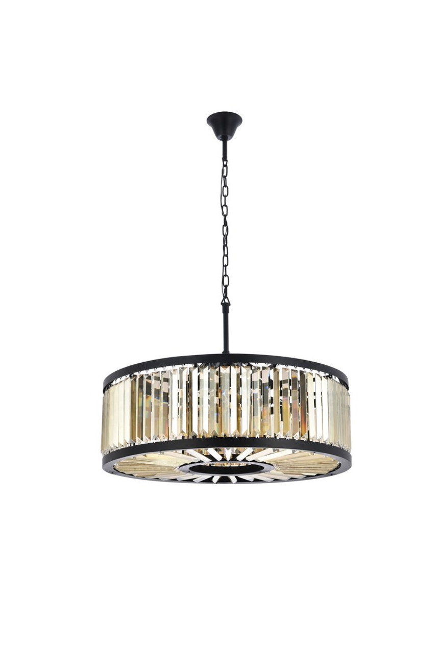 URBAN CLASSIC 1233D35MB-GT/RC Chelsea 10-Light Chandelier, Royal Cut Golden Teak (Smoky)