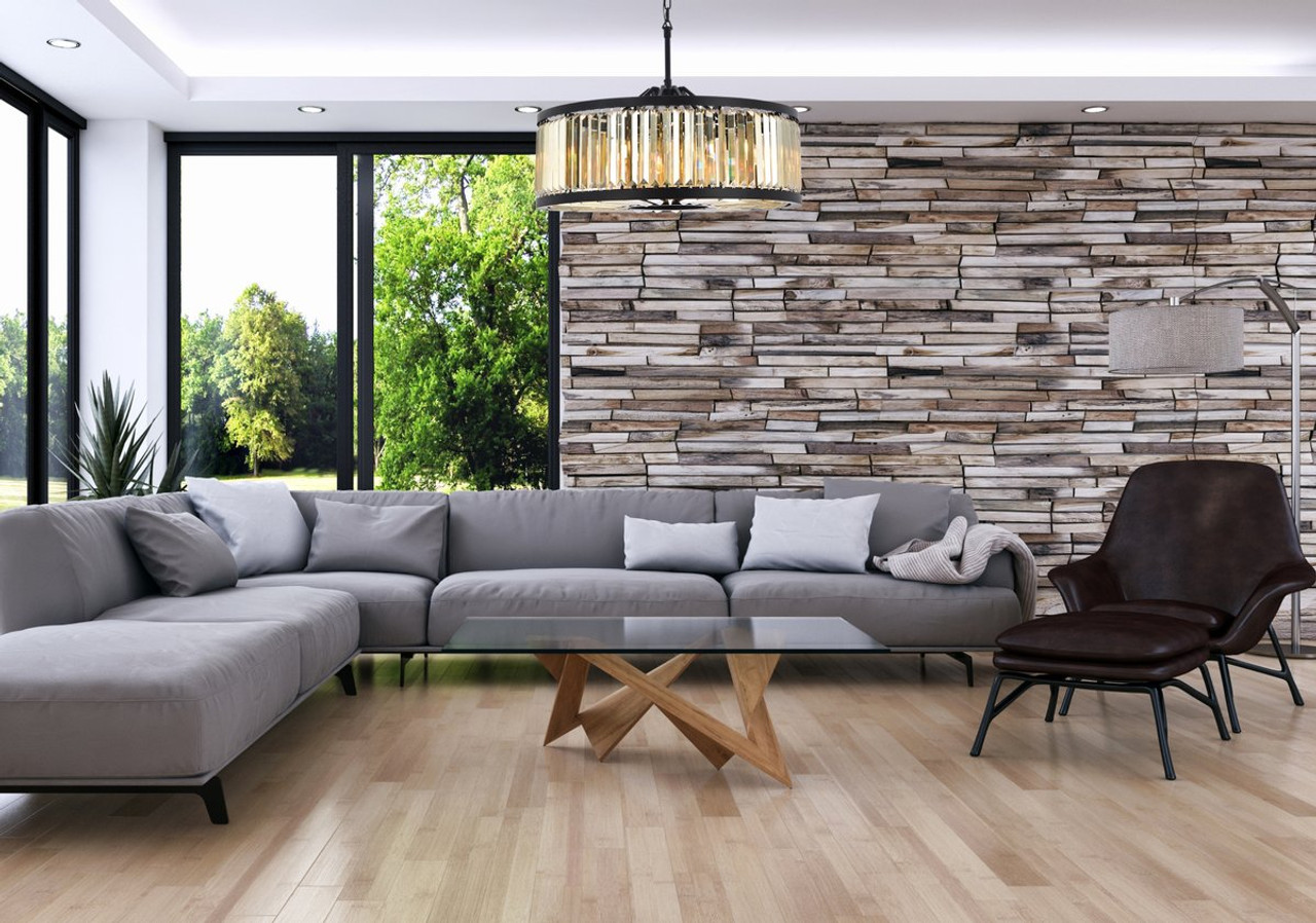 URBAN CLASSIC 1233D35MB-GT/RC Chelsea 10-Light Chandelier, Royal Cut Golden Teak (Smoky)