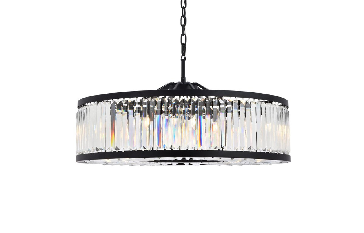 URBAN CLASSIC 1233G43MB/RC Chelsea 10-Light Chandelier, Royal Cut Crystal (Clear)