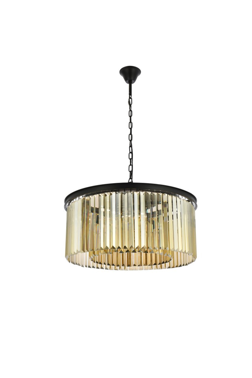 URBAN CLASSIC 1238D31MB-GT/RC Sydney 8-Light Chandelier, Royal Cut Golden Teak (Smoky)