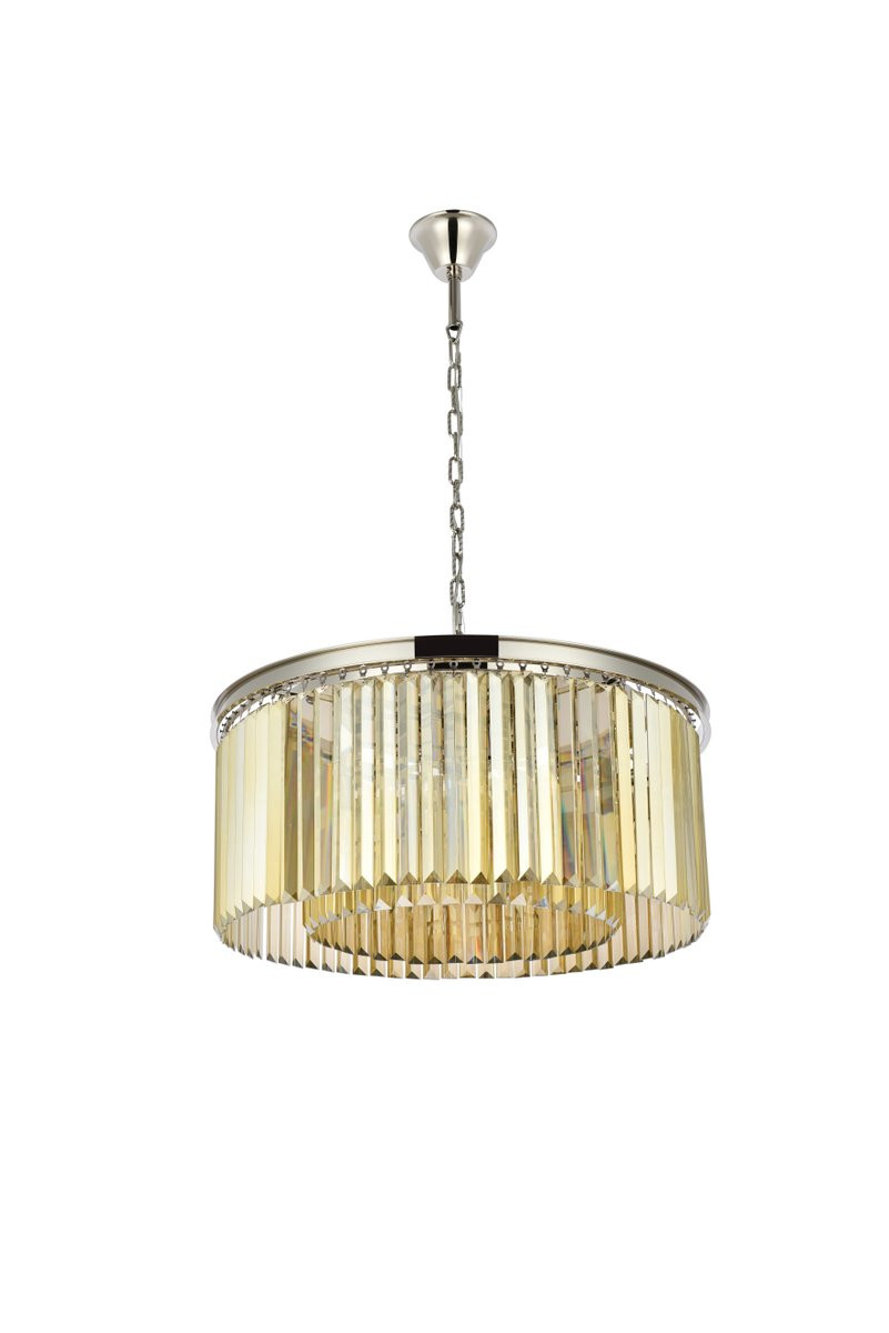 URBAN CLASSIC 1238D31PN-GT/RC Sydney 8-Light Chandelier, Royal Cut Golden Teak (Smoky)