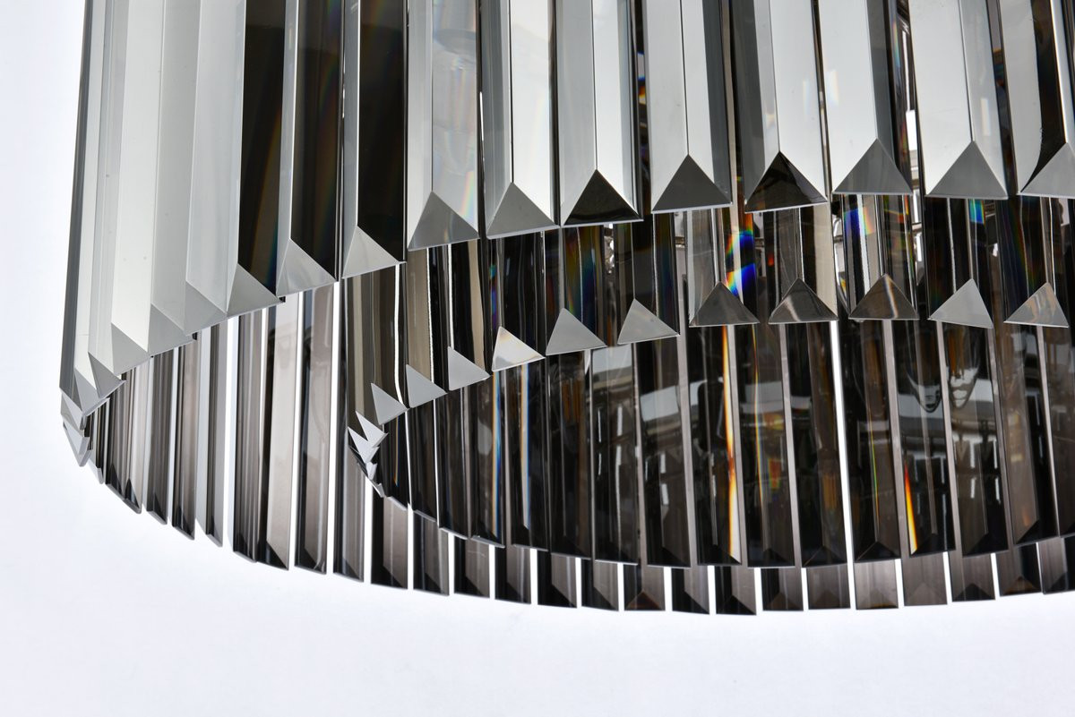 URBAN CLASSIC 1238D31PN-SS/RC Sydney 8-Light Chandelier, Royal Cut Silver Shade (Grey)