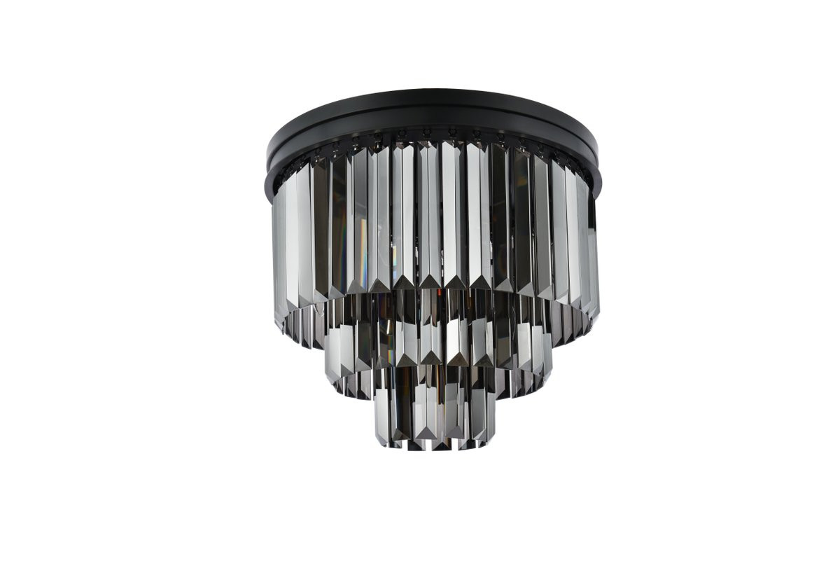 URBAN CLASSIC 1231F20MB-SS/RC Sydney 9-Light Flush Mount, Matte Black