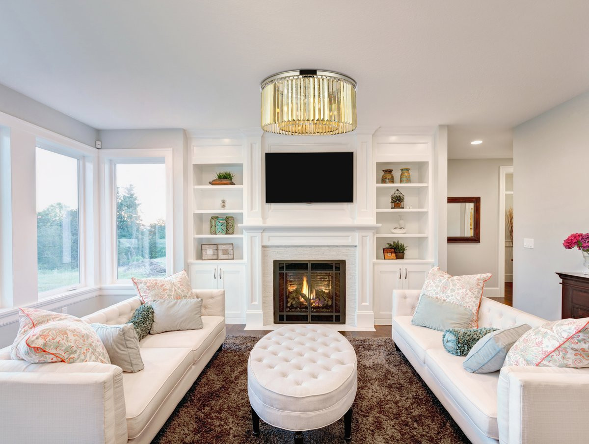 URBAN CLASSIC 1238F31PN-GT/RC Sydney 8-Light Flush Mount, Polished nickel