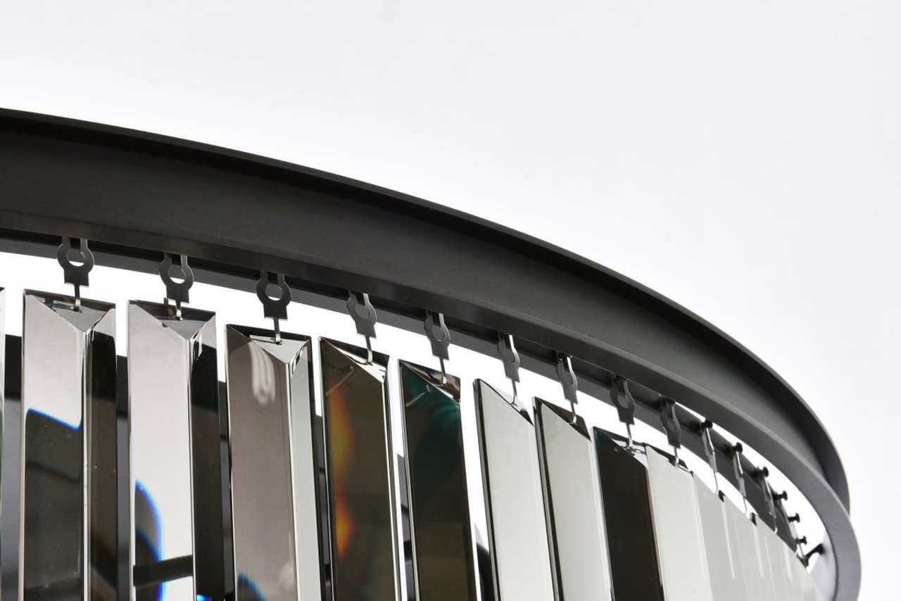 URBAN CLASSIC 1238F43MB-SS/RC Sydney 10-Light Flush Mount, Matte Black