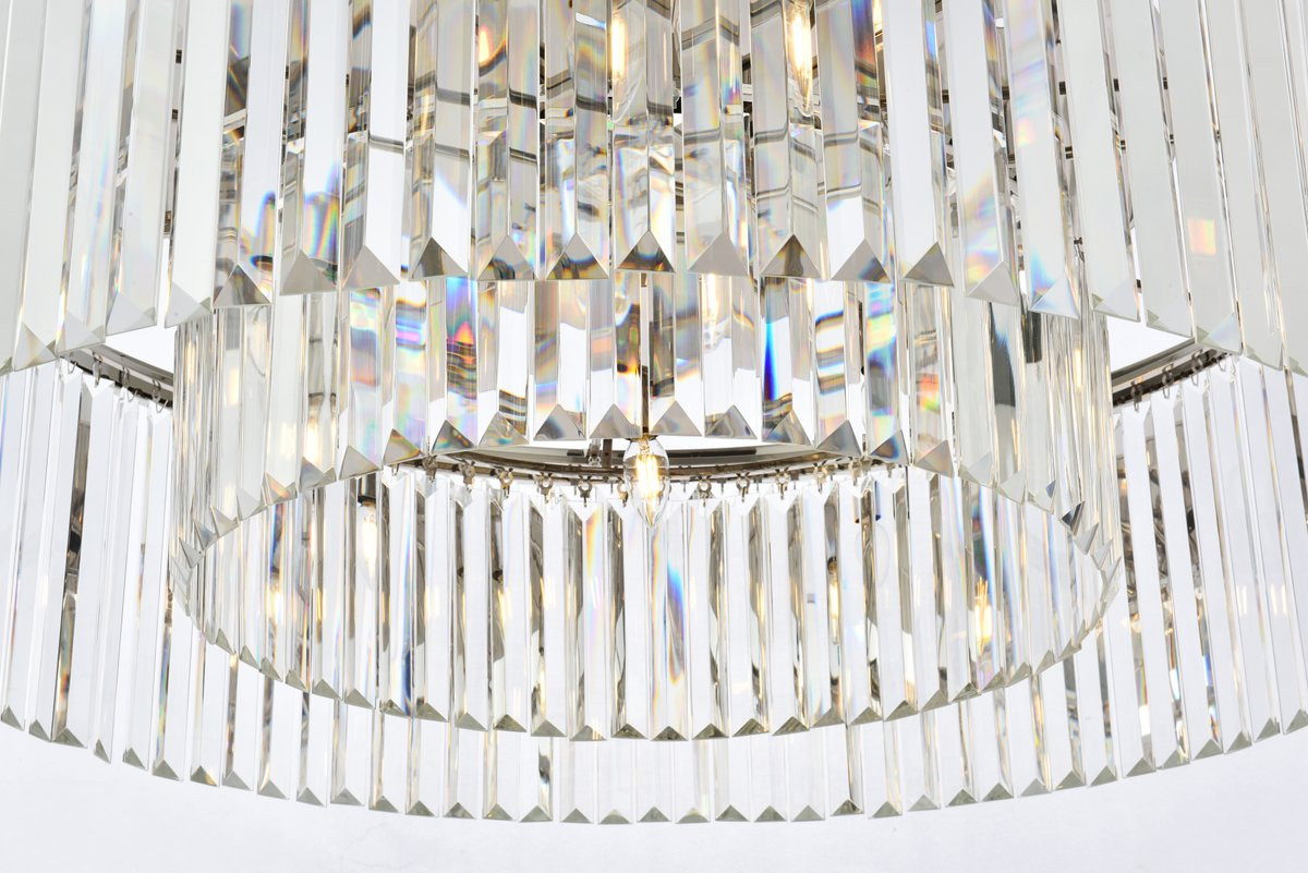 URBAN CLASSIC 1238F43PN/RC Sydney 10-Light Flush Mount, Polished nickel