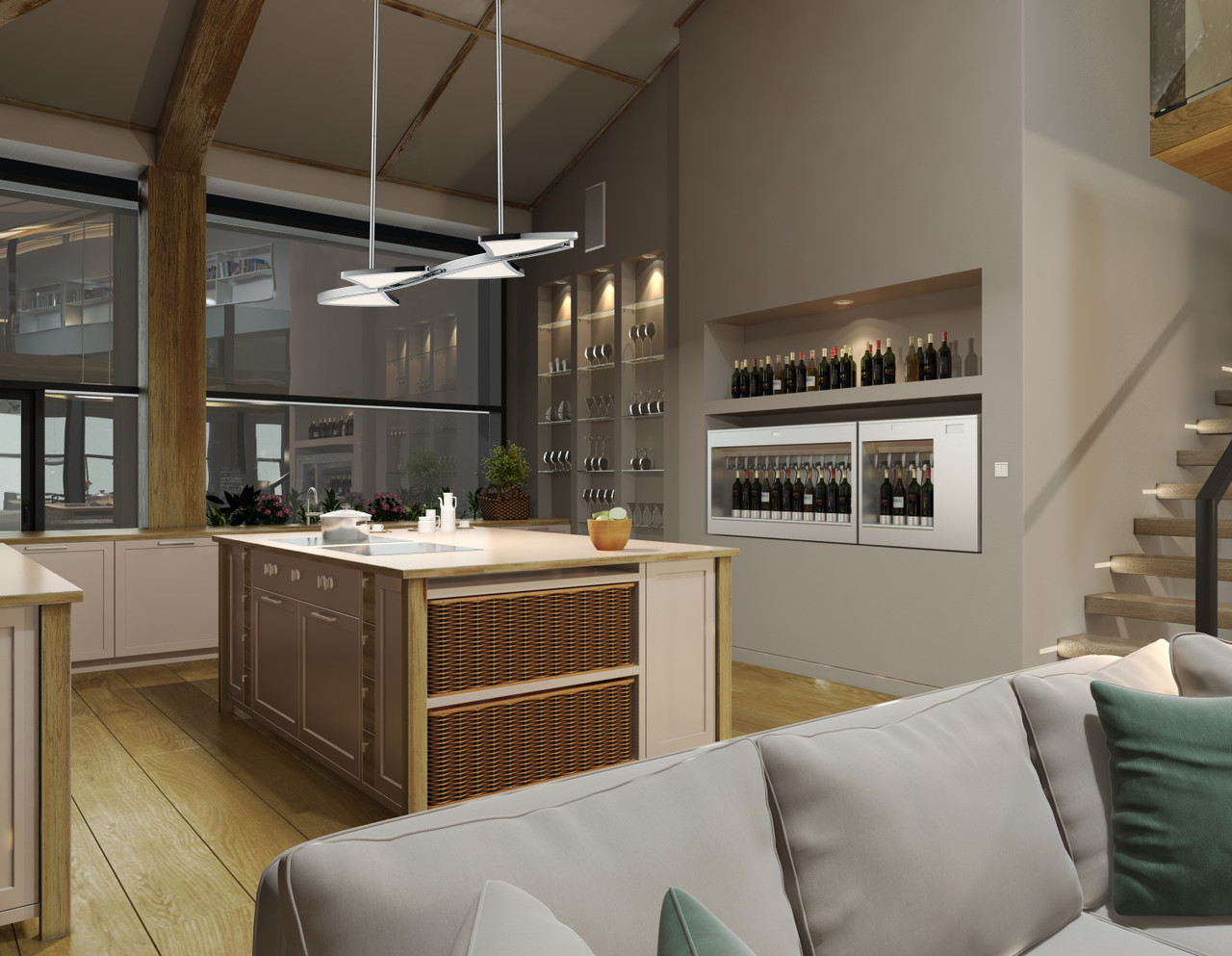 Z-LITE 1003-4CH-LED Aeon 1 Light Island/Billiard, Chrome