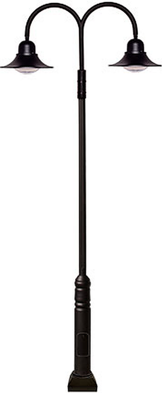 DABMAR LIGHTING GM6050-B Drop Light Post Light Fixture 2 X 60 Watt LED 120-277 Volts, Black DABMAR LIGHTING GM6050-B Drop Light Post Light Fixture 2 X 60 Watt LED 120-277 Volts, Black