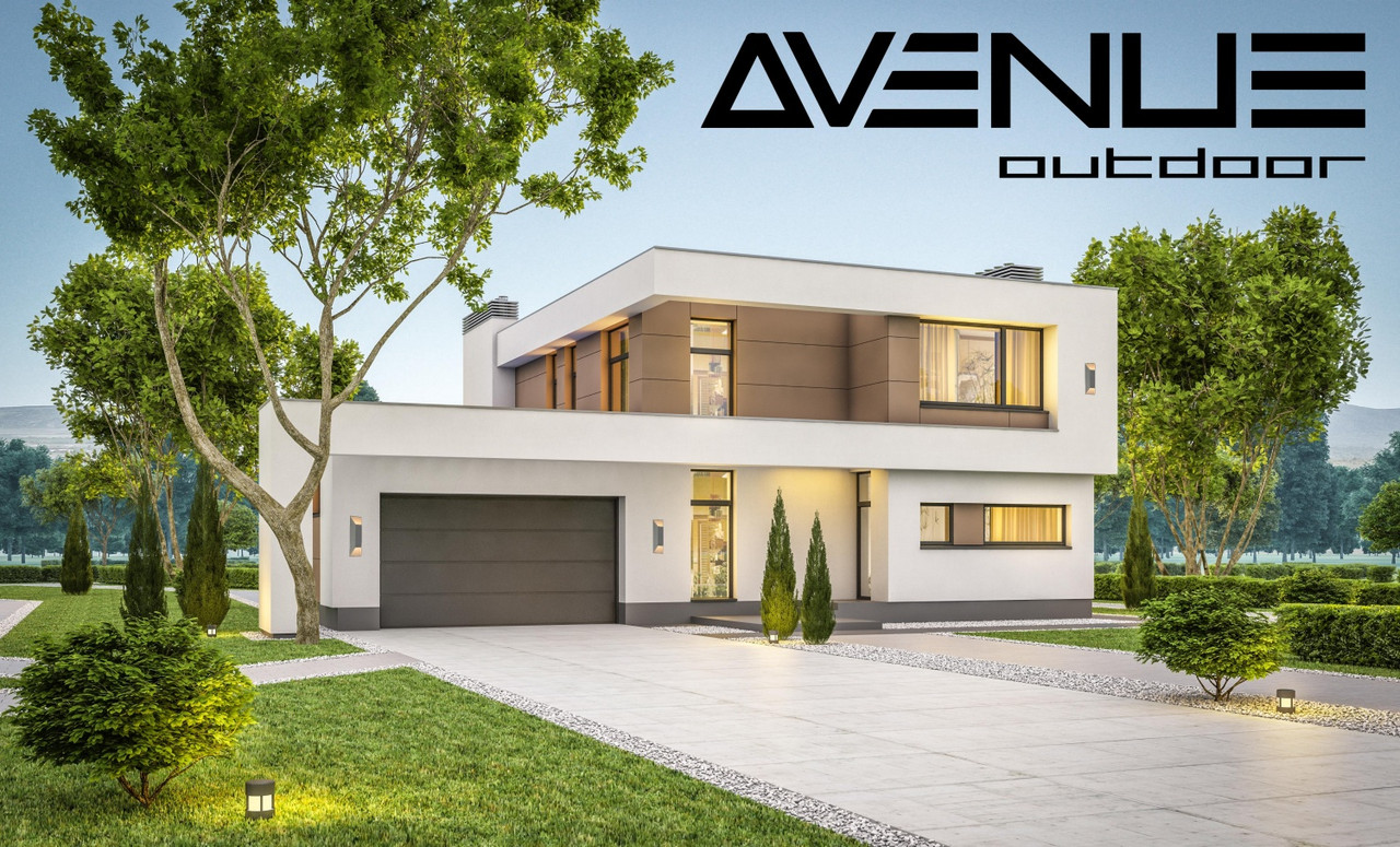 AVENUE LIGHTING AV9898-SLV 2-Light LED OUTDOOR WALL MOUNT, SILVER