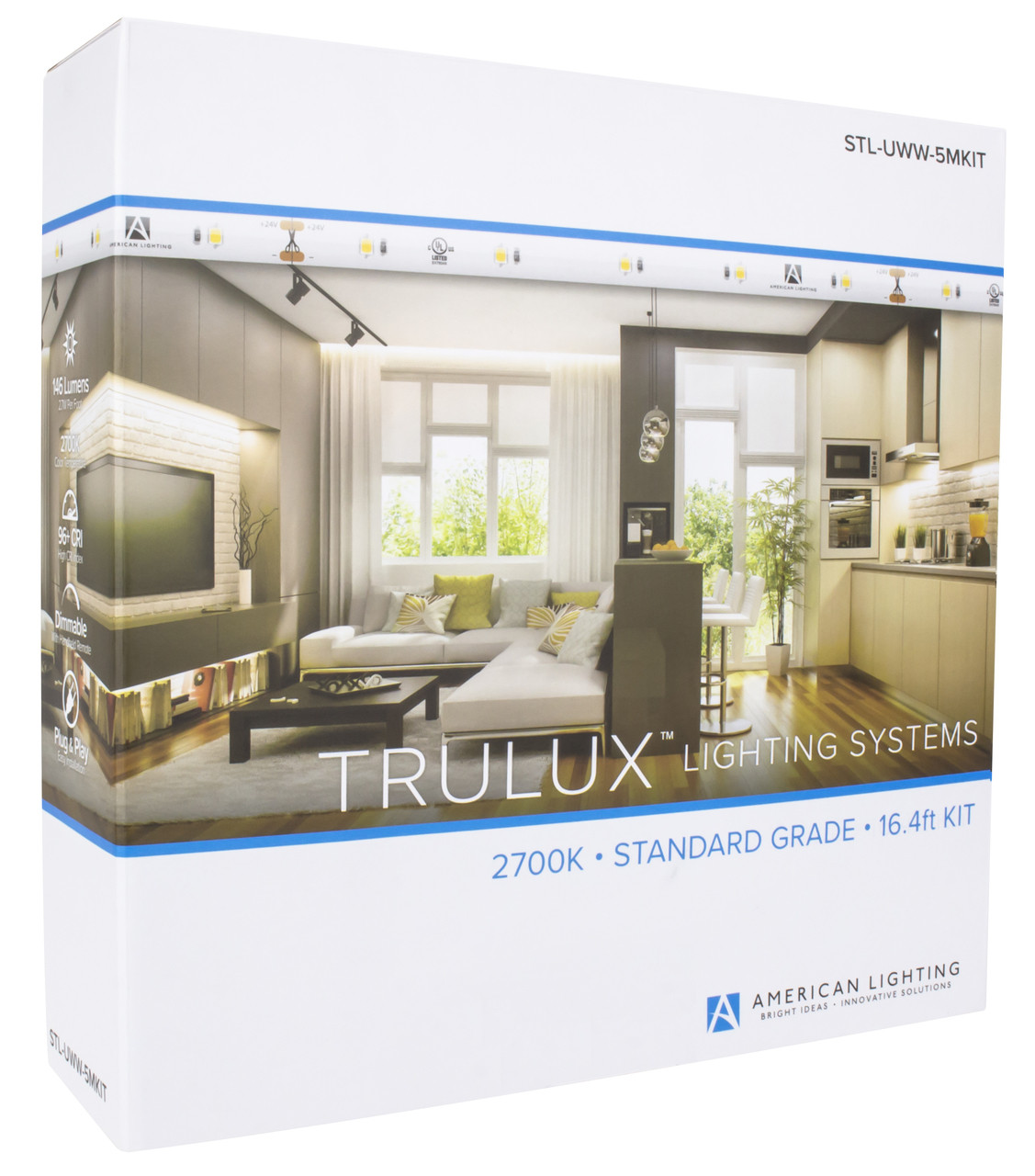 AMERICAN LIGHTING STL-UWW-5MKIT Standard Grade TRULUX IP54, 24 Volt, 2700K KIT W/Driver
