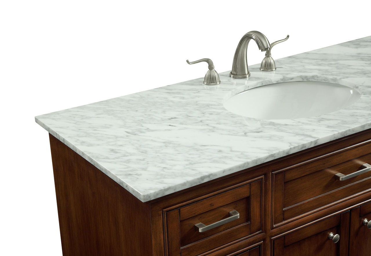 ELEGANT DECOR VF15048TK 48 In. Single Bathroom Vanity Set In Teak ELEGANT DECOR VF15048TK 48 In. Single Bathroom Vanity Set In Teak