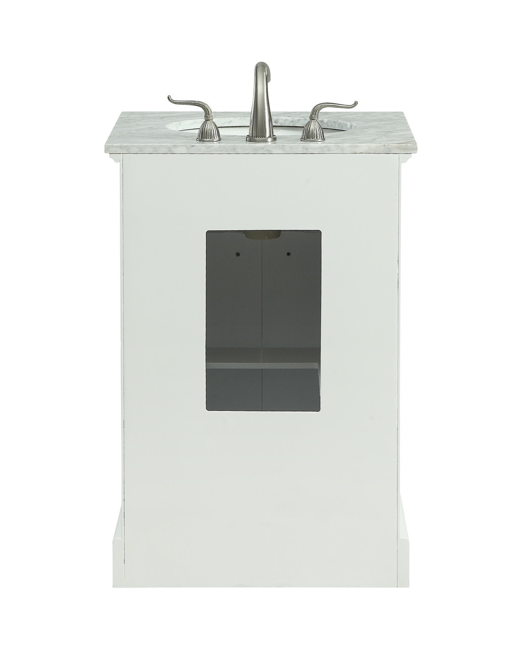 ELEGANT DECOR VF15024WH 24 In. Single Bathroom Vanity Set In White ELEGANT DECOR VF15024WH 24 In. Single Bathroom Vanity Set In White