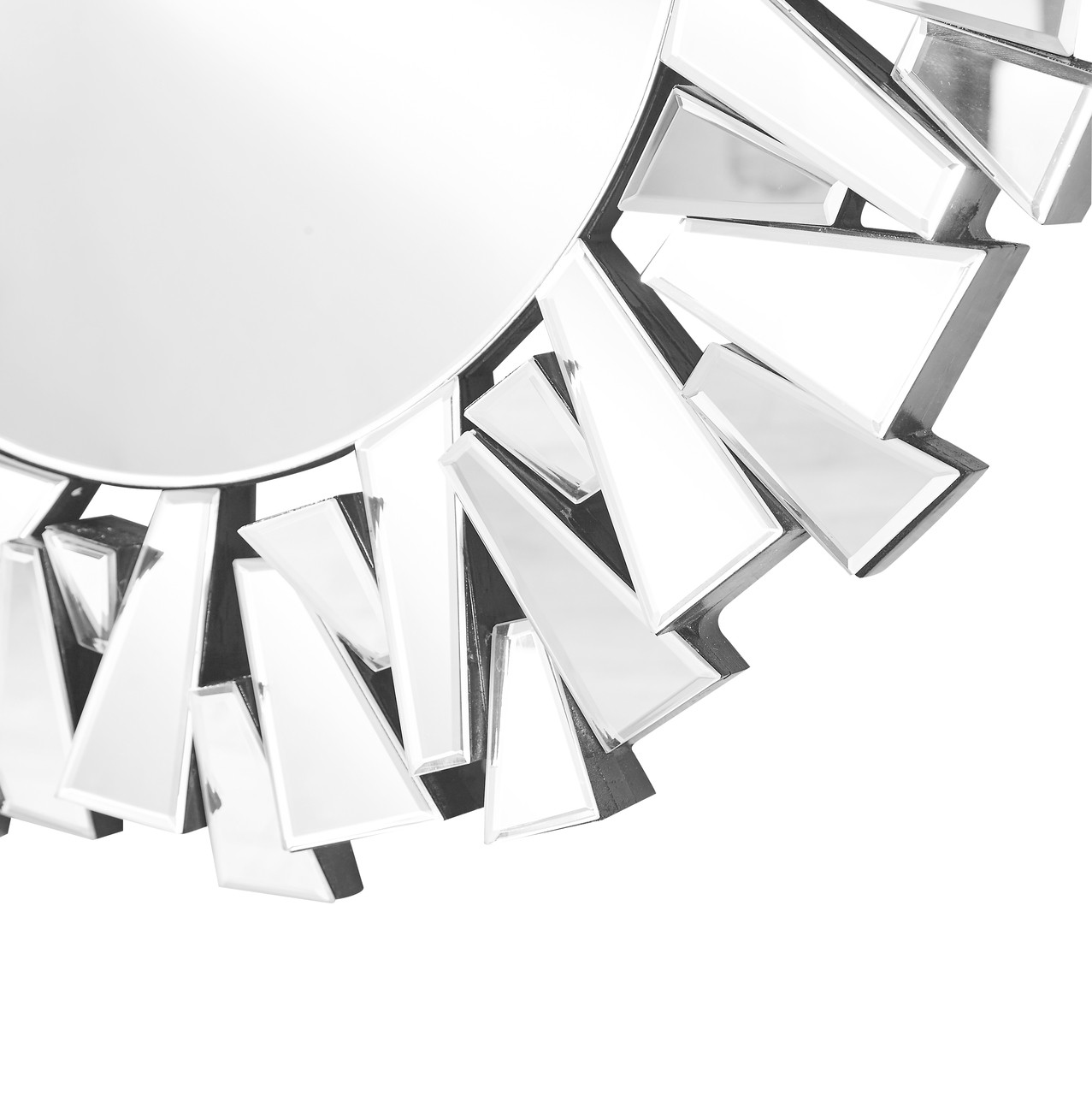 Elegant Decor MR9132 Sparkle 39.5 in. Contemporary Round Mirror in Clear