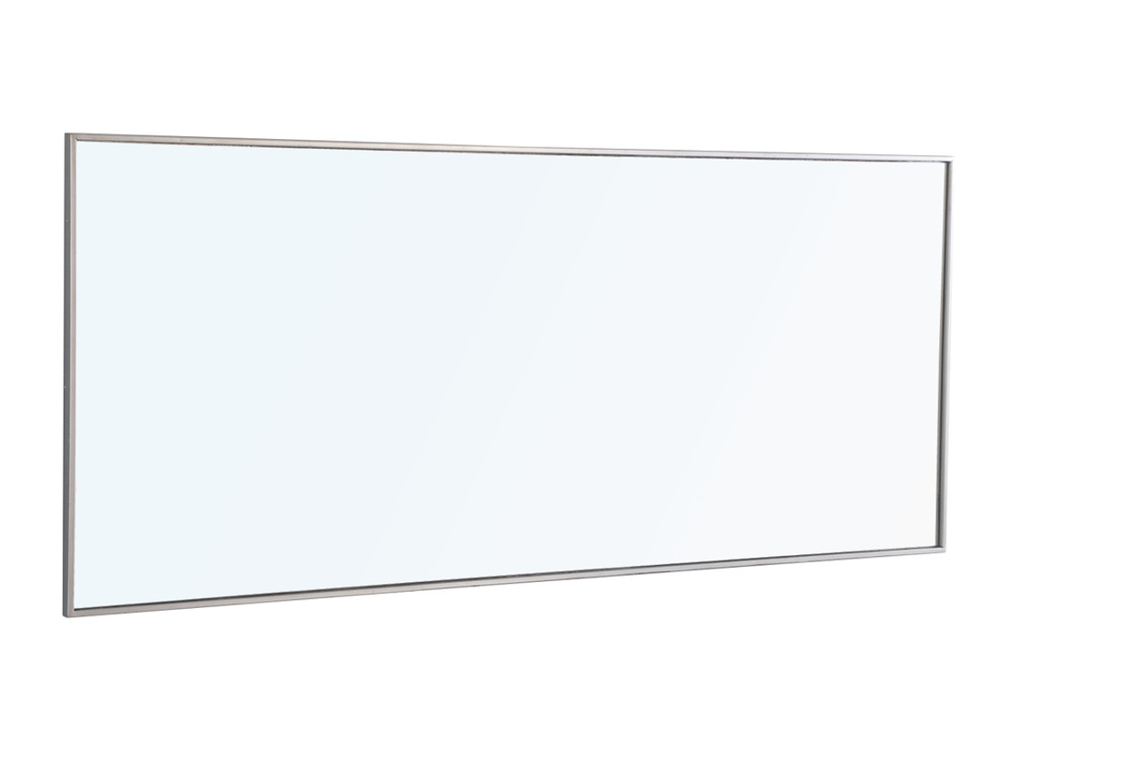 ELEGANT DECOR MR4086S Metal frame Rectangle Mirror 30 inch Silver