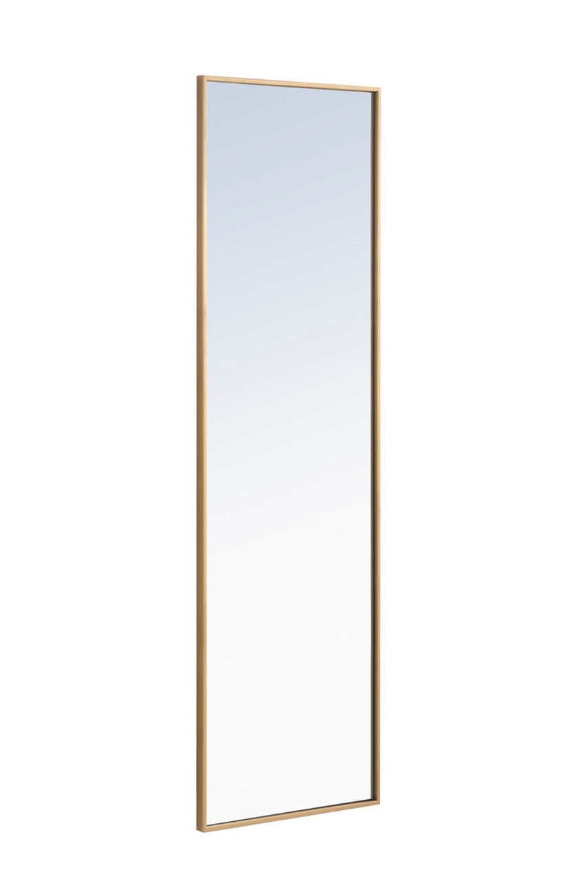 ELEGANT DECOR MR4082BR Metal frame Rectangle Mirror 18 inch Brass