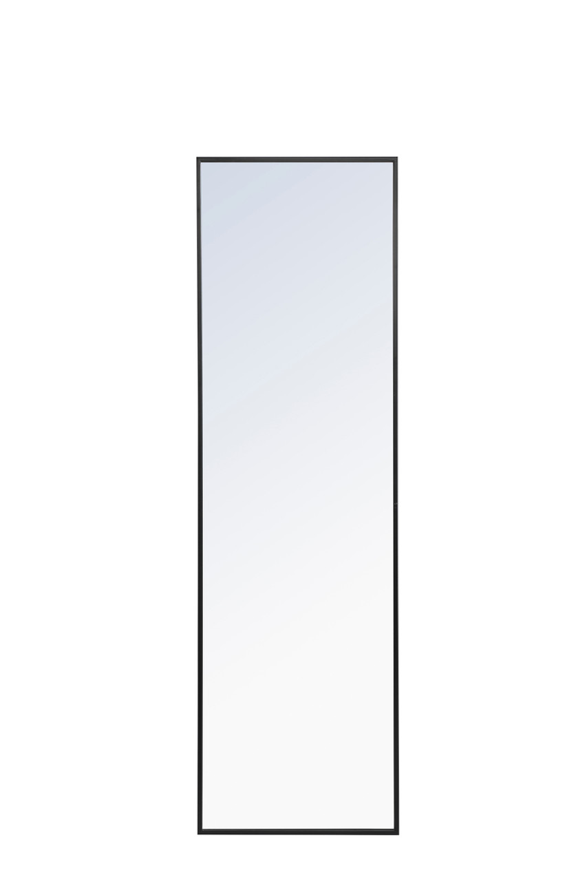 ELEGANT DECOR MR4081BK Metal frame Rectangle Mirror 18 inch Black