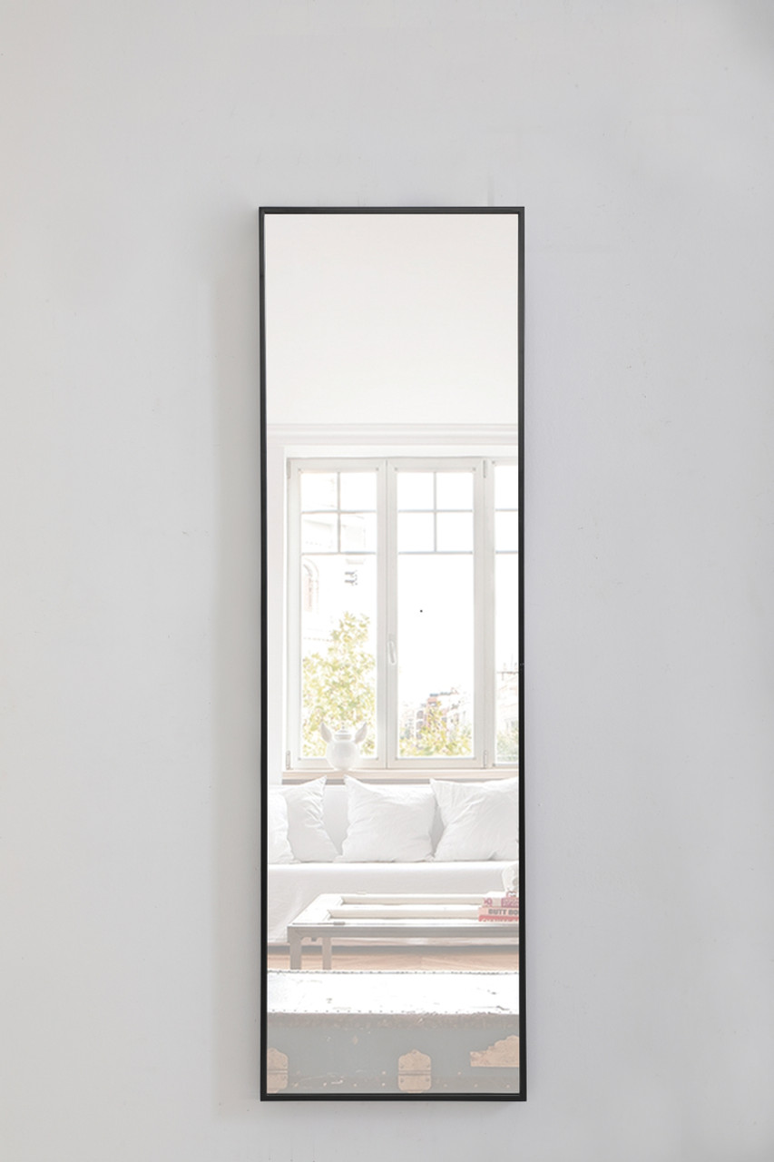 ELEGANT DECOR MR4081BK Metal frame Rectangle Mirror 18 inch Black