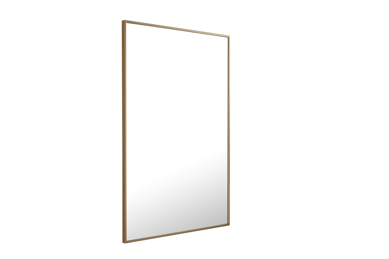 ELEGANT DECOR MR4078BR Metal frame Rectangle Mirror 28 inch Brass