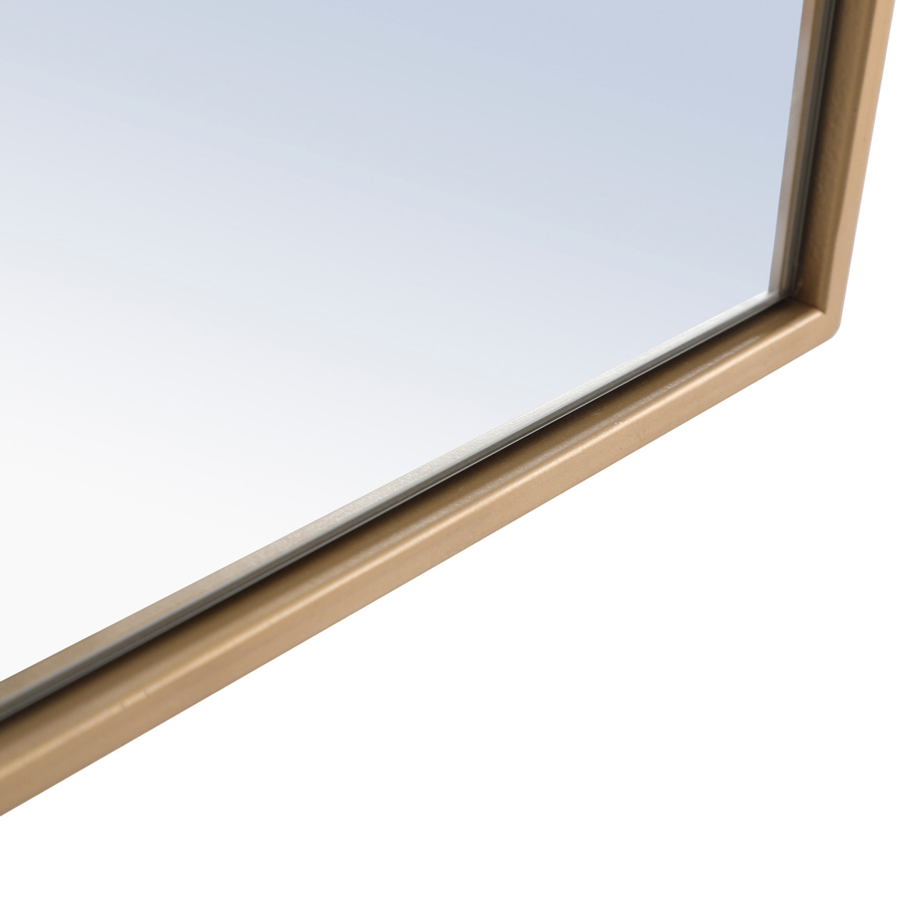 ELEGANT DECOR MR4075BR Metal frame Rectangle Mirror 24 inch Brass
