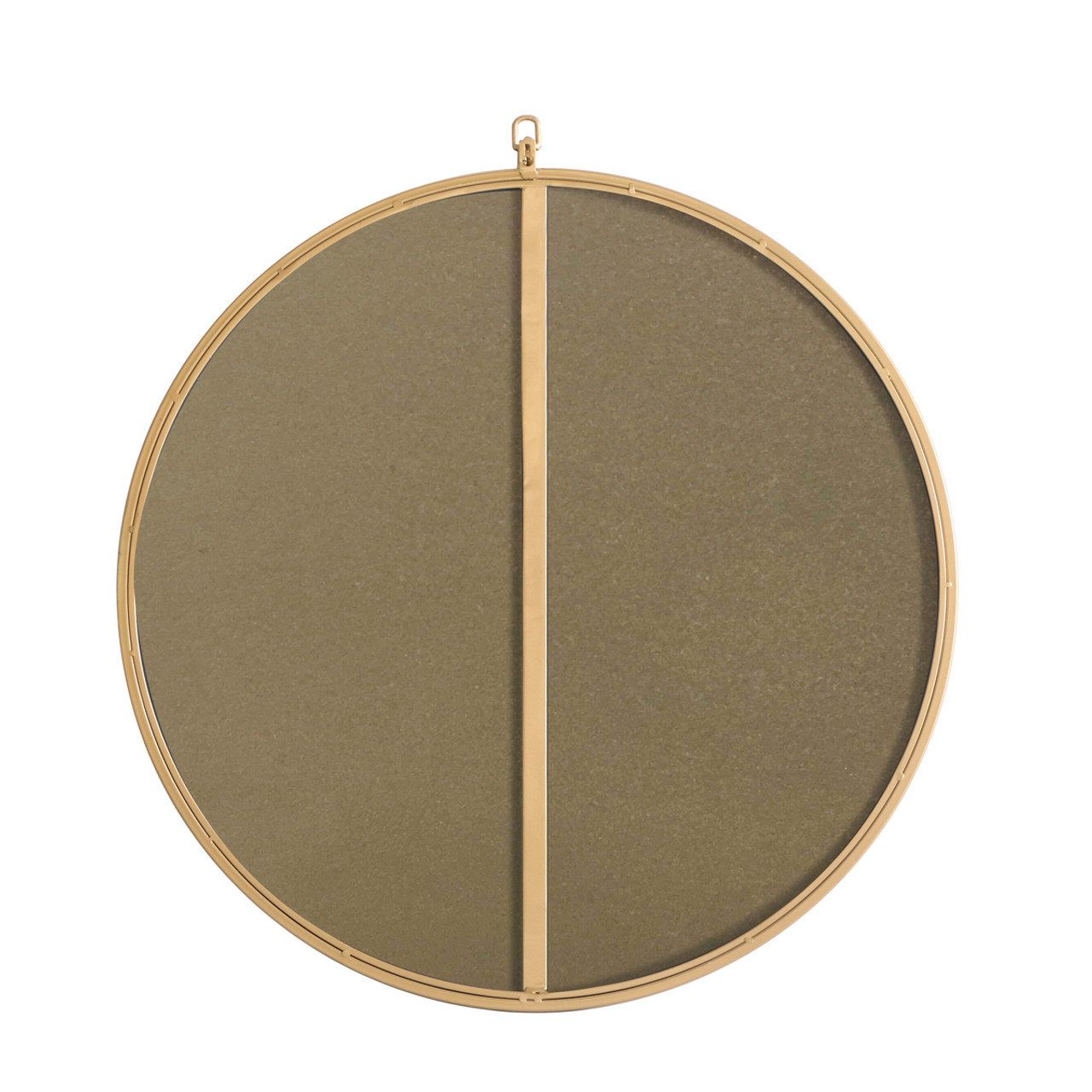 ELEGANT DECOR MR4055BR Metal frame Round Mirror with decorative hook 28 inch Brass finish