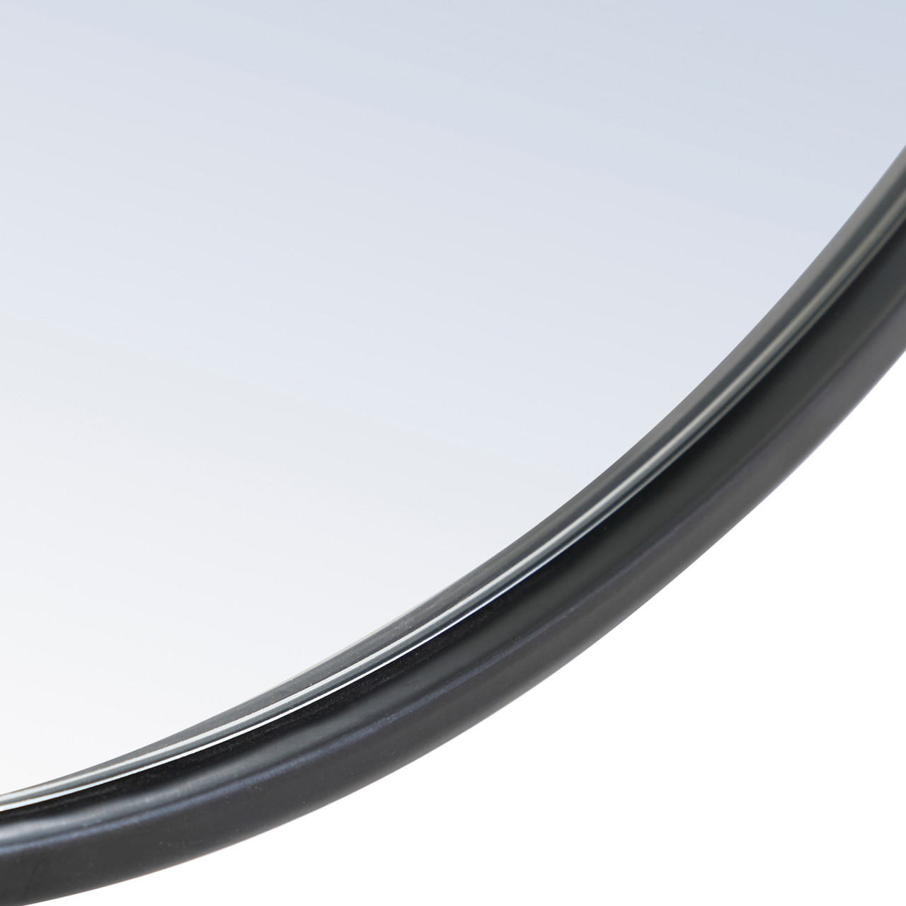 ELEGANT DECOR MR4051BK Metal frame Round Mirror with decorative hook 24 inch Black finish