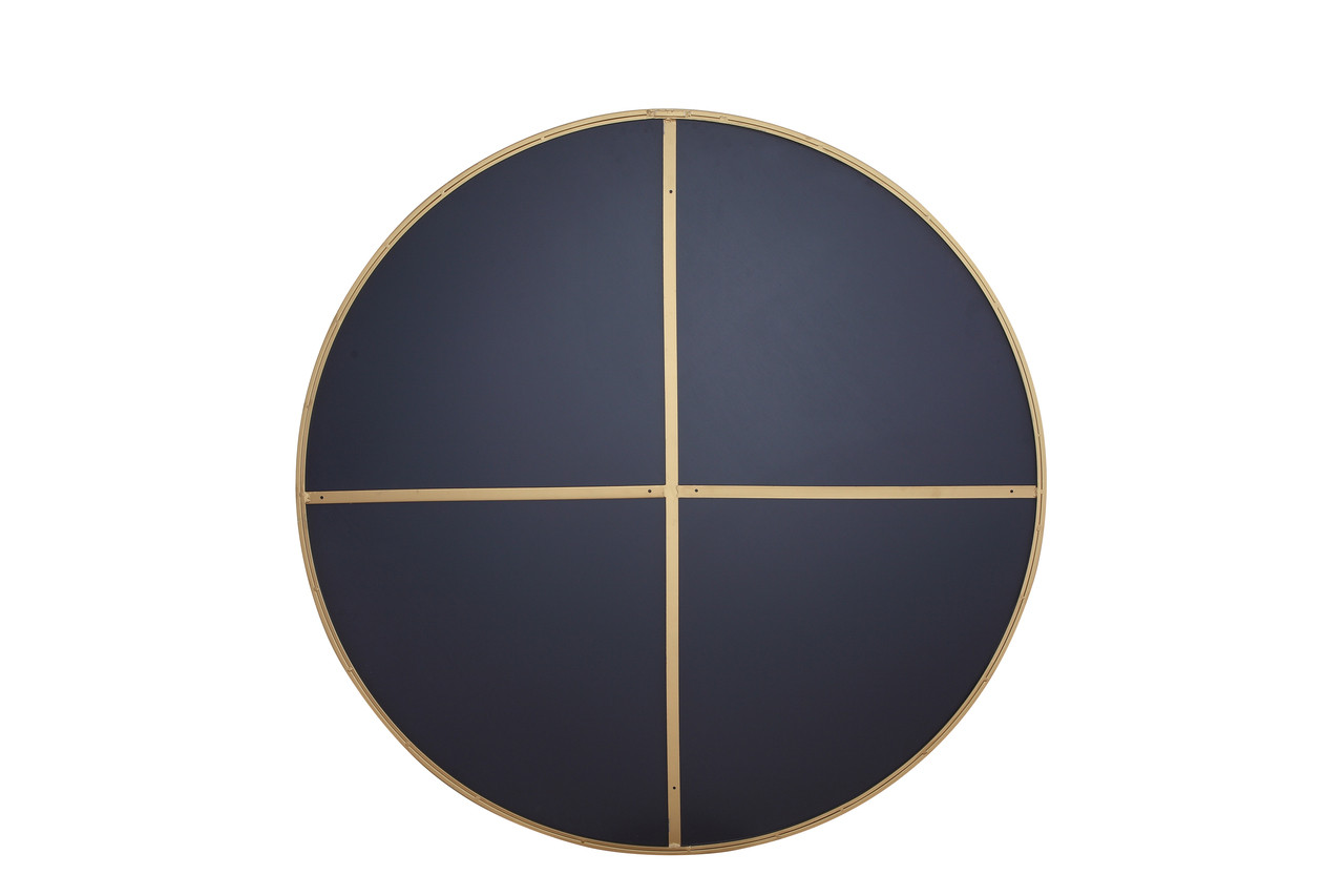 ELEGANT DECOR MR4048BR Metal frame Round Mirror 48 inch Brass finish