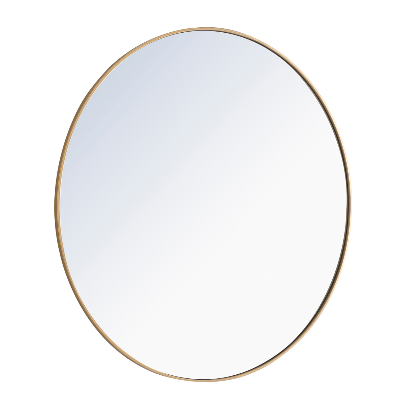 ELEGANT DECOR MR4048BR Metal frame Round Mirror 48 inch Brass finish