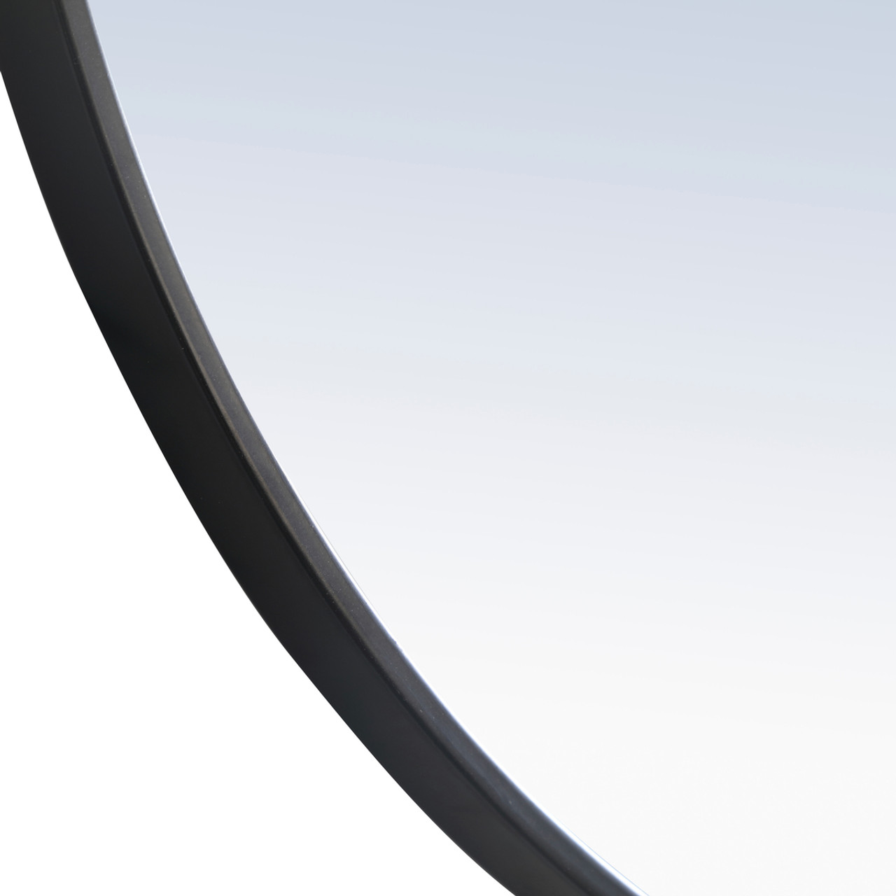 ELEGANT DECOR MR4047BK Metal frame Round Mirror 48 inch Black finish